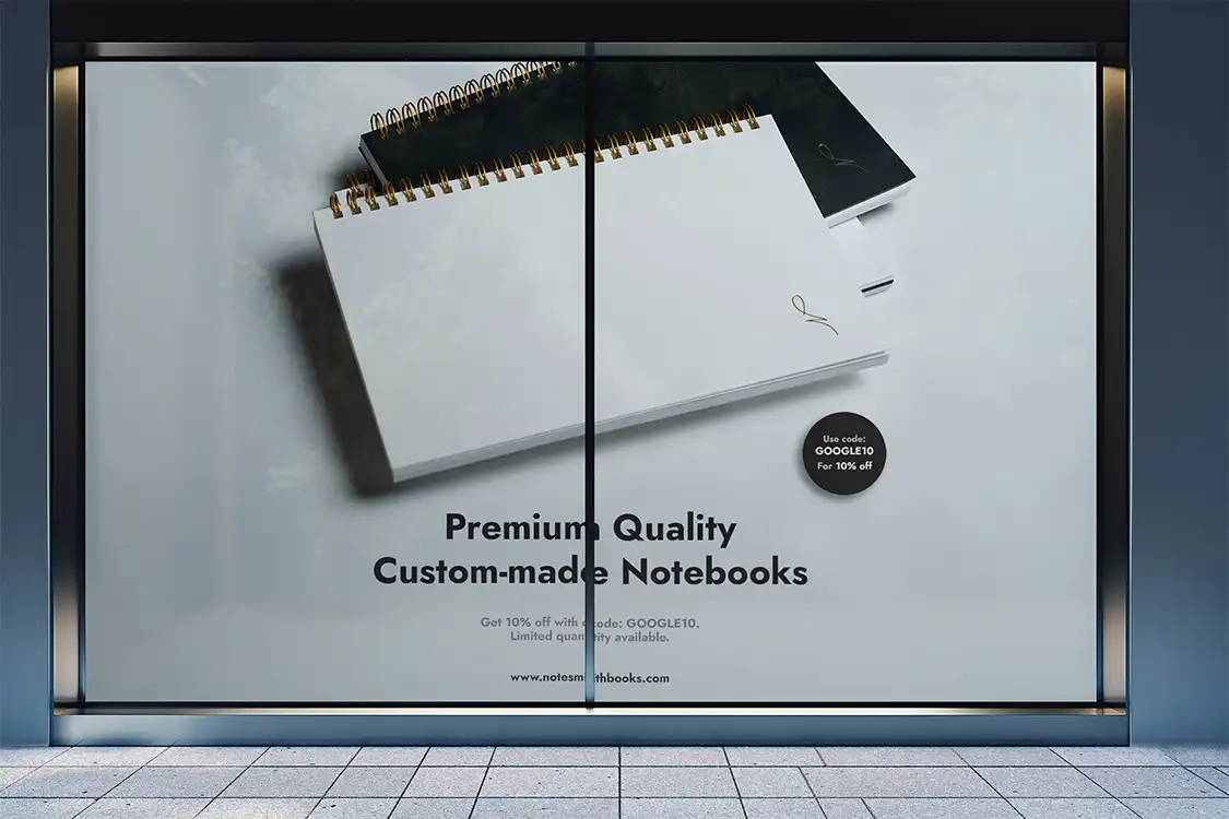 E-commerce website for Notesmith, a custom notebook company.